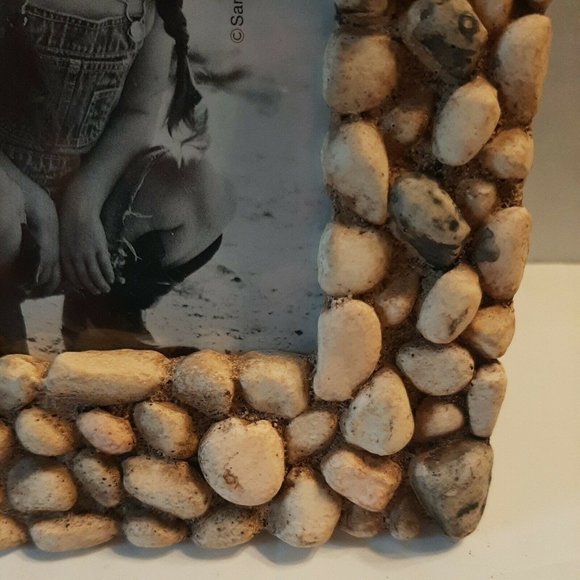 River Rock Pebble Stone Arched Picture Frame New Fetco - Picture 5 of 10